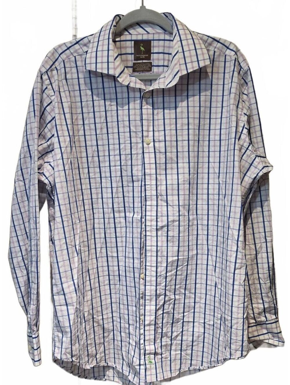 Tailorbyrd Mens Size XL Button Up Down Work Dress Business BlueShirt XL